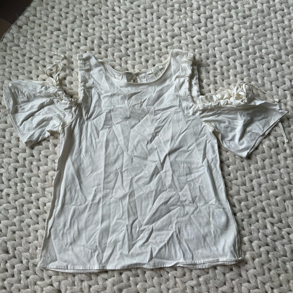 H&M off the shoulder white shirt